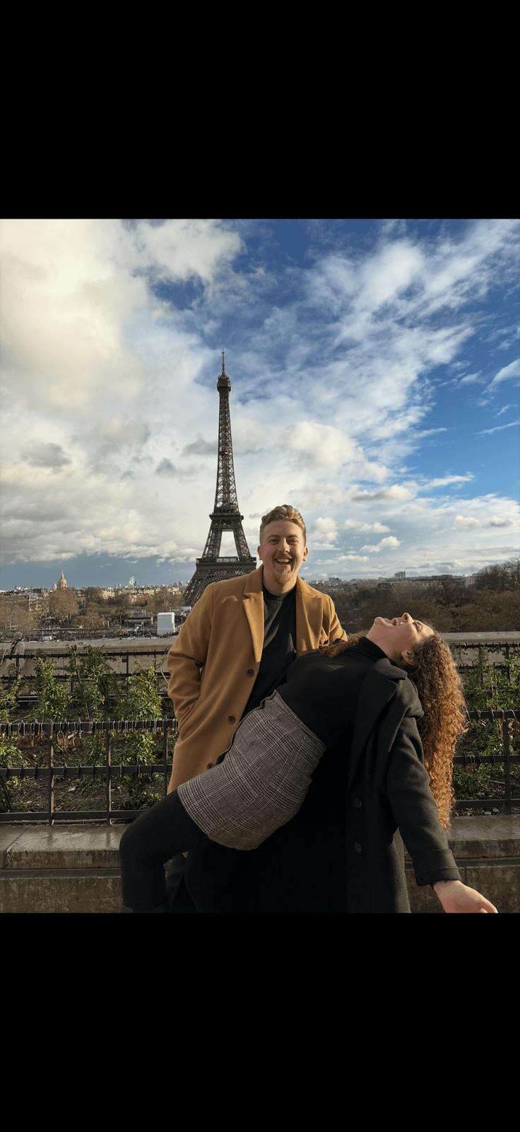 Cooper Parsons traveling with his wife in Paris